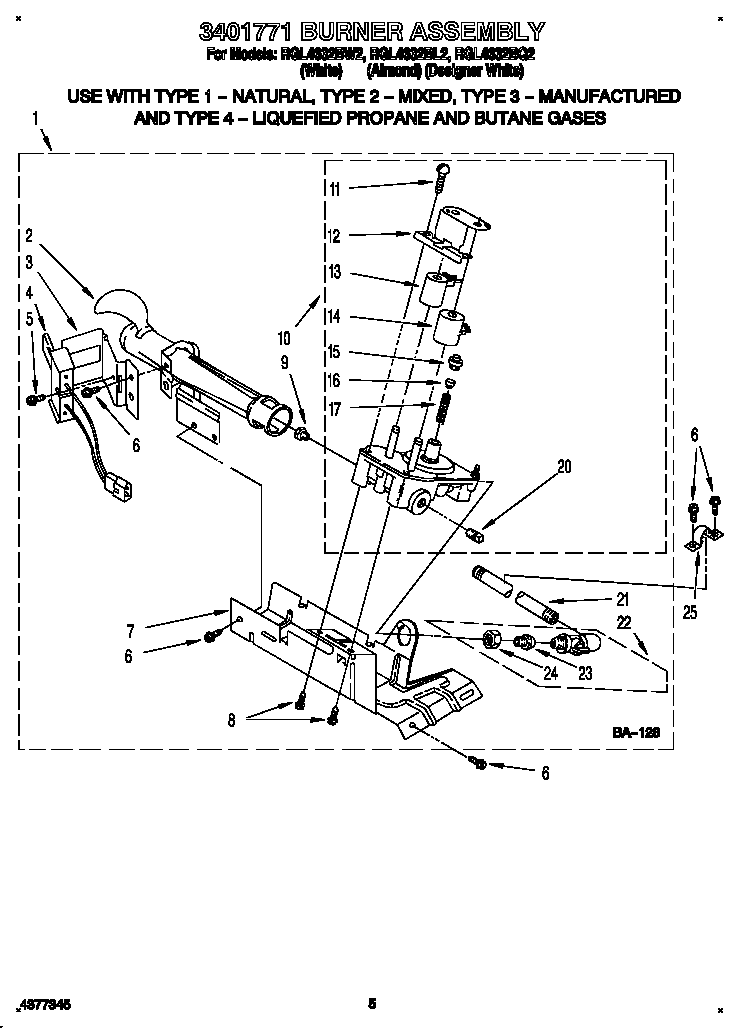 3401771 burner assembly