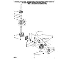 Roper RAL5144BG1 brake, clutch, gearcase, motor and pump diagram