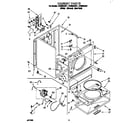 Whirlpool LEV5634AW1 cabinet diagram