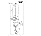 Whirlpool LLT7144BQ1 brake and drive tube diagram
