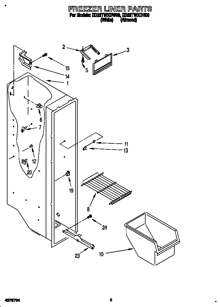 Freezer liner