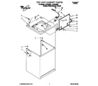 Whirlpool LLC7244BZ1 top and cabinet diagram