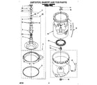 Whirlpool LLR9245BQ0 agitator, basket and tub diagram