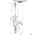 Whirlpool LLR9245BQ0 brake and drive tube diagram