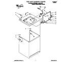 Whirlpool LSC8244BQ1 top and cabinet diagram