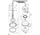 Whirlpool LSC8244BZ1 agitator, basket and tub diagram