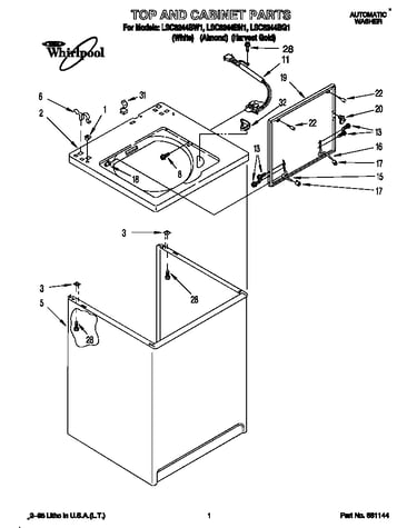 Top and cabinet