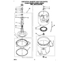 Whirlpool LSC8244BW1 agitator, basket and tub diagram