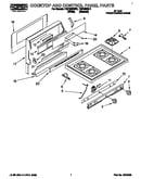 Cooktop and control panel