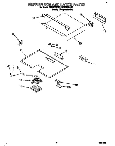 Burner box and latch