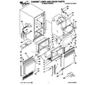 Whirlpool EC5150WV2 cabinet liner and door diagram