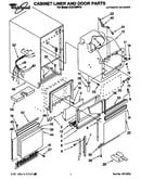 Cabinet liner and door