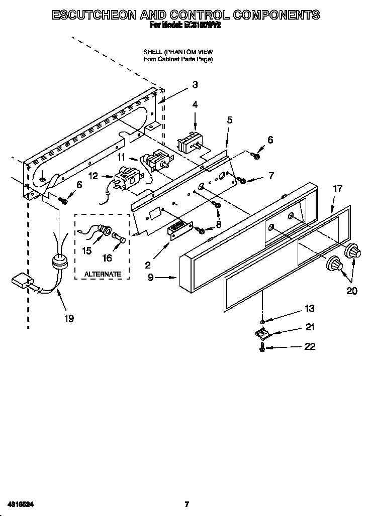 Escutcheon and control components