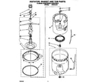 KitchenAid KAWE570BAL0 agitator, basket, and tub diagram