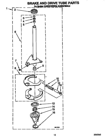 Brake and drive tube