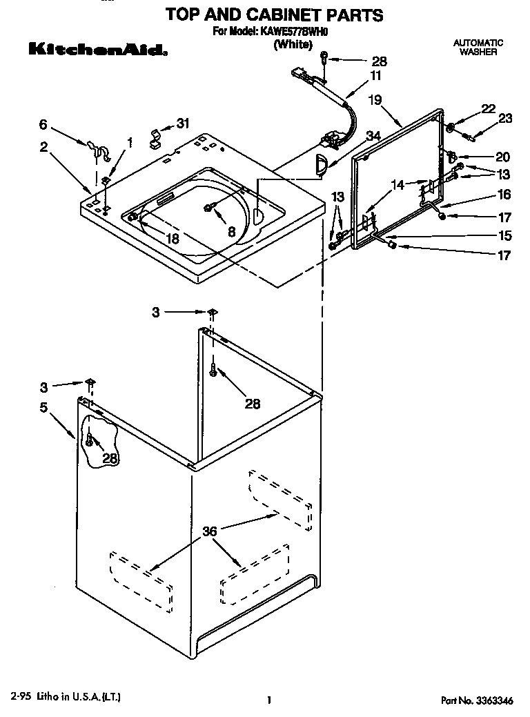 Top and cabinet