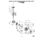 KitchenAid KAWE577BWH0 brake, clutch, gearcase, motor and pump diagram