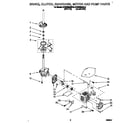 KitchenAid KAWE665BAL0 brake, clutch, gearcase, motor and pump diagram