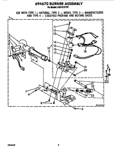 694670 burner assembly