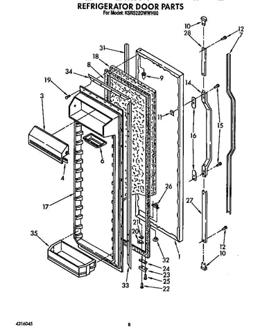 Refrigerator door