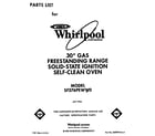 Whirlpool SF376PEWW0 front cover diagram