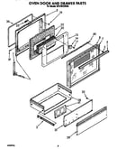 Oven door and drawer