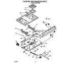 Whirlpool SF330PEWN2 cooktop and manifold diagram