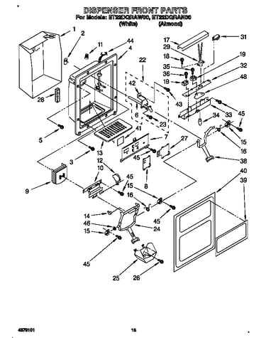 Dispenser front