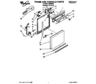 Whirlpool DU8560XB1 frame and console diagram