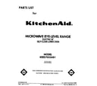 KitchenAid KEES705SAB1 front cover diagram