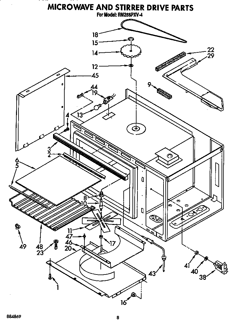 MICROWAVE AND STIRRER DRIVE