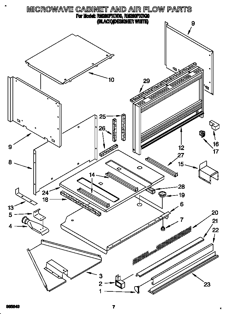 MICROWAVE CABINET AND AIR FLOW