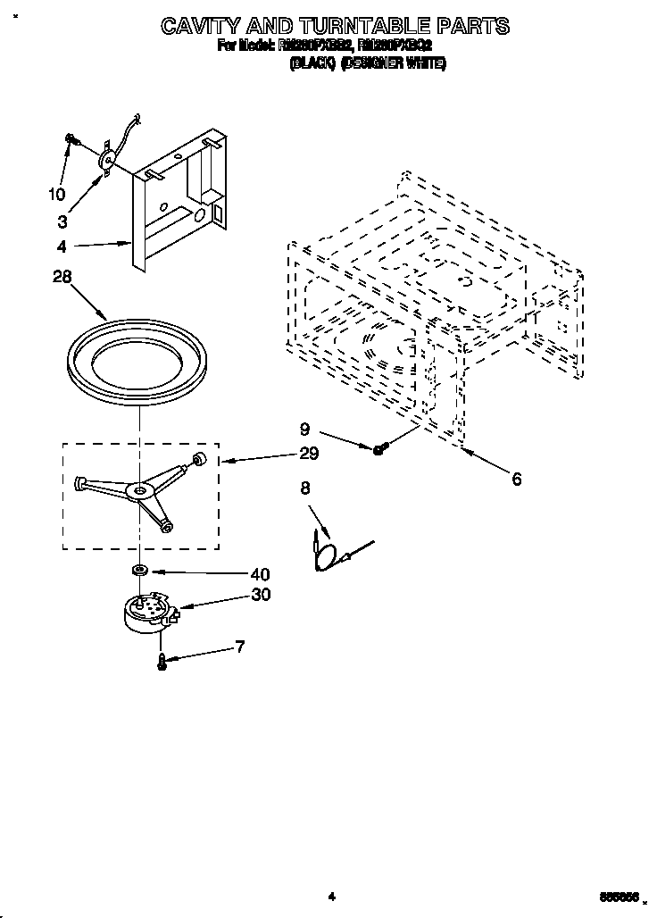 Cavity and turntable