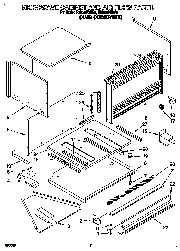 MICROWAVE CABINET AND AIR FLOW