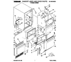 Whirlpool JLAIC5053 cabinet liner and door diagram
