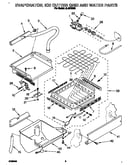 Evaporator, ice cutter grid and water
