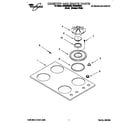 Whirlpool SC8830EBQ0 cooktop and grate diagram