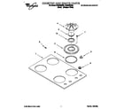 Whirlpool SC8836EBQ0 cooktop and grate diagram