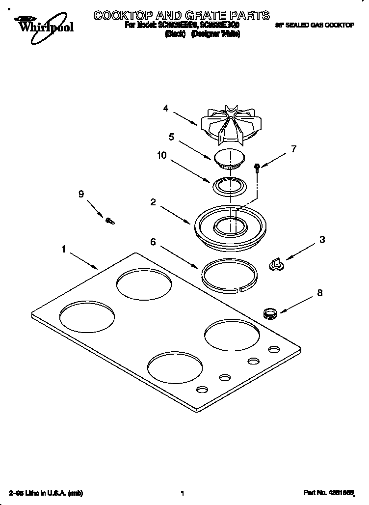 Cooktop and grate