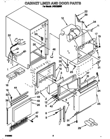 Cabinet liner and door