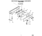 Whirlpool JVGC535W2 escutcheon and control components diagram