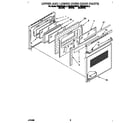 KitchenAid KEBS207BWH2 upper and lower oven door diagram