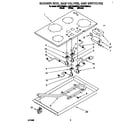KitchenAid KGCT305BAL2 burner box, gas valves, and switches diagram