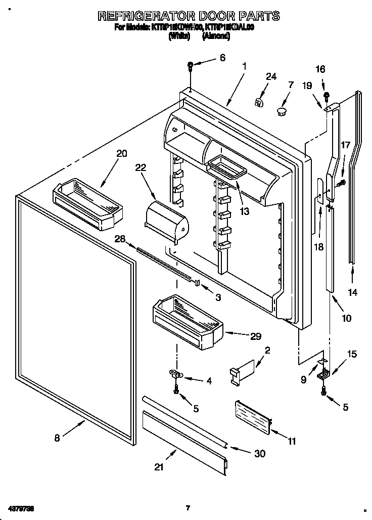 Refrigerator door