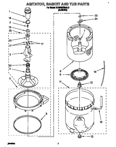 Agitator, basket and tub