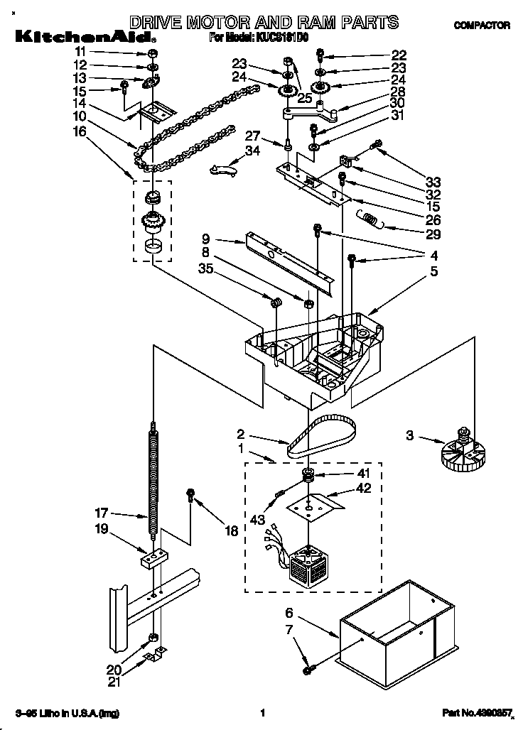 Drive motor and ram