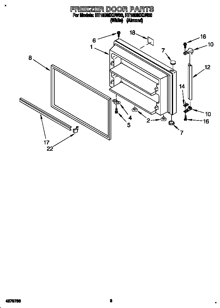 Freezer door