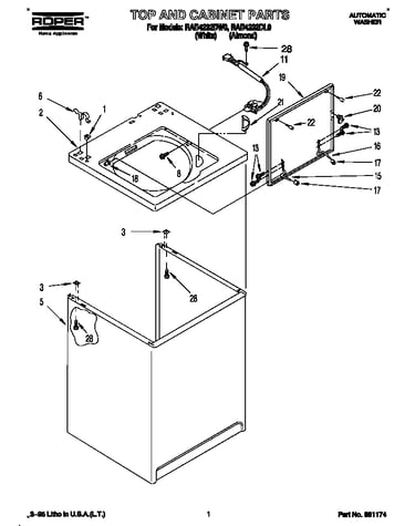 Top and cabinet