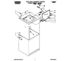 Roper RAX5133AL1 top and cabinet diagram