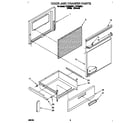 Roper FEP330BL1 door and drawer diagram